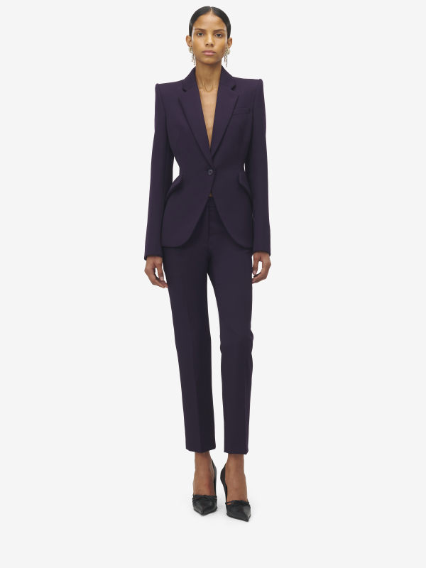 ALEXANDER MCQUEEN - Grain De Poudre Cigarette Trousers - Item 830041QJAAC5144